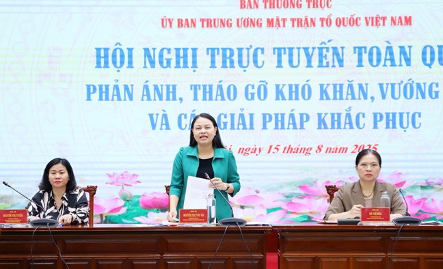 Hội nghị trực tuyến toàn quốc triển khai thí điểm nền tảng “Mặt trận số” và Tháo gỡ vướng mắc từ cơ sở để nâng cao hiệu quả hoạt động- Ảnh 7.