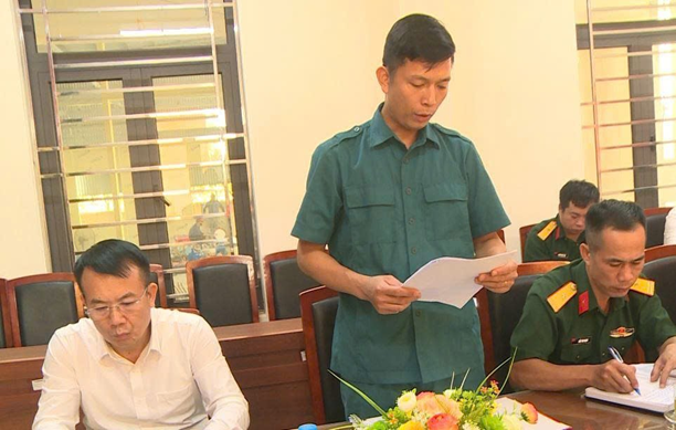 Ban Thường vụ Đảng ủy xã Hát Môn tổ chức Hội nghị làm việc với Đảng ủy, Chỉ huy Ban Chỉ huy phòng thủ khu vực 2 (PTKV) – Phúc Thọ về nhiệm vụ quốc phòng, công tác quân sự- Ảnh 1.