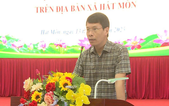 UBND xã tổ chức Hội nghị giao ban thường kỳ đánh giá kết quả thực hiện nhiệm vụ công tháng 7; phương hướng nhiệm vụ tháng 8 và triển khai kế hoạch rà soát các hộ kinh doanh trên địa bàn xã.- Ảnh 1.