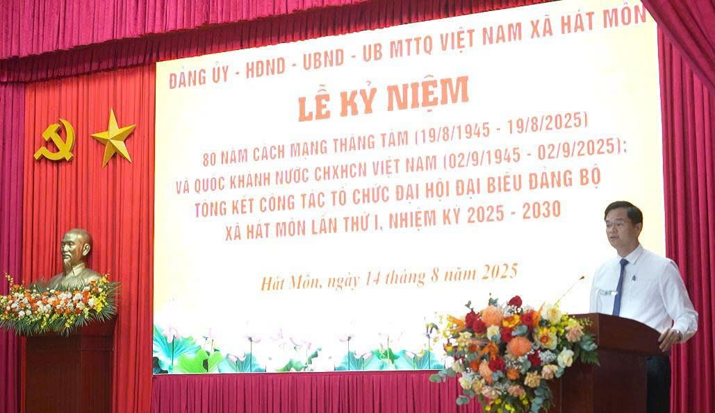 Lễ kỷ niệm 80 năm CM tháng 8 thành công (19/8/1945-19/8/2025) và Quốc khánh Nước CHXHCN Việt Nam (2/9); Tổng kết công tác tổ chức Đại hội Đại biểu Đảng bộ xã Hát Môn lần thứ I, nhiệm kỳ 2025-2030- Ảnh 3.