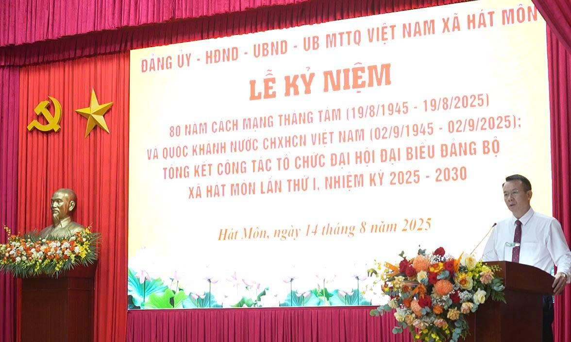 Lễ kỷ niệm 80 năm CM tháng 8 thành công (19/8/1945-19/8/2025) và Quốc khánh Nước CHXHCN Việt Nam (2/9); Tổng kết công tác tổ chức Đại hội Đại biểu Đảng bộ xã Hát Môn lần thứ I, nhiệm kỳ 2025-2030- Ảnh 4.
