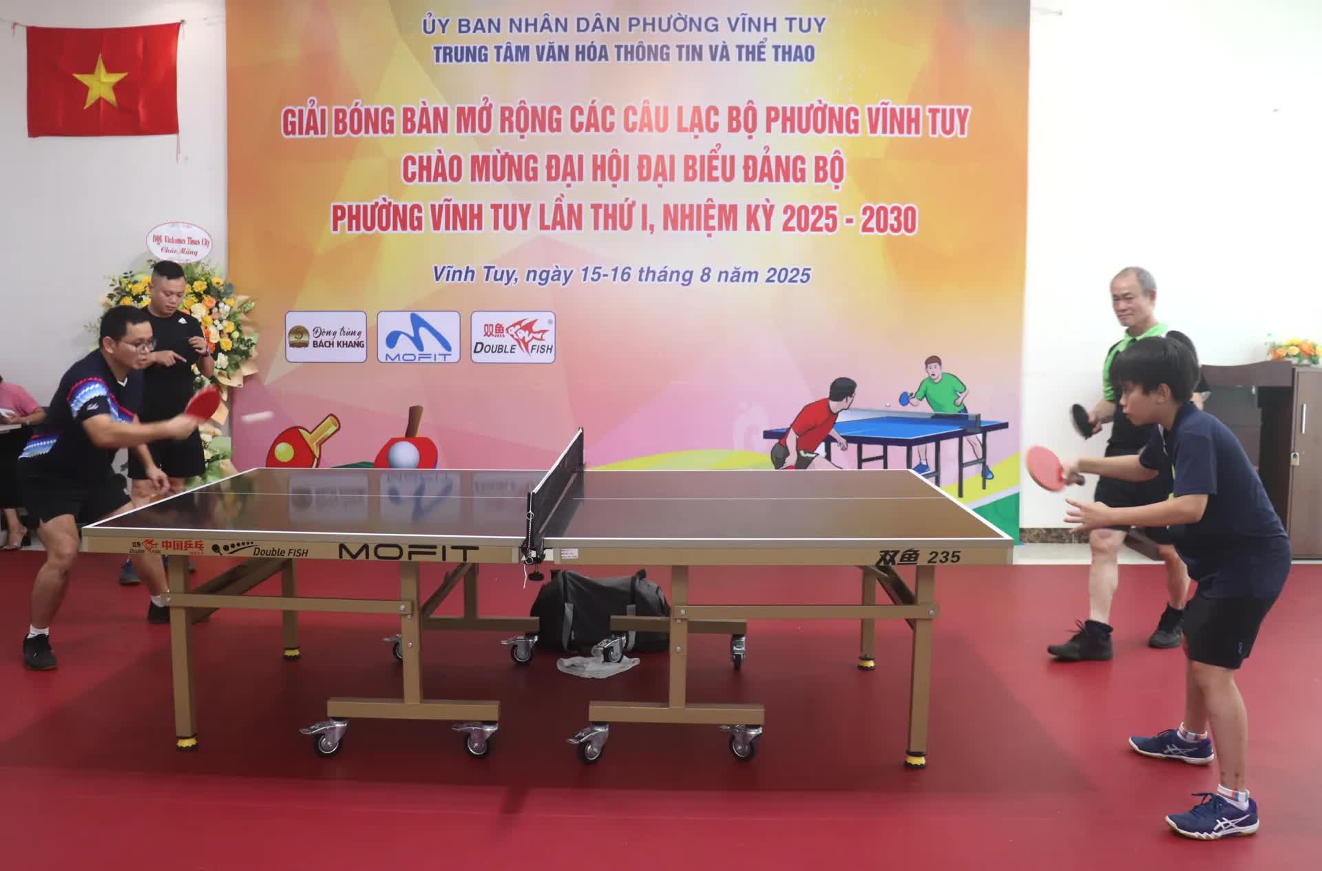 120 vận động viên tranh tài tại Giải bóng bàn các câu lạc bộ chào mừng Đại hội Đảng bộ phường Vĩnh Tuy- Ảnh 6.