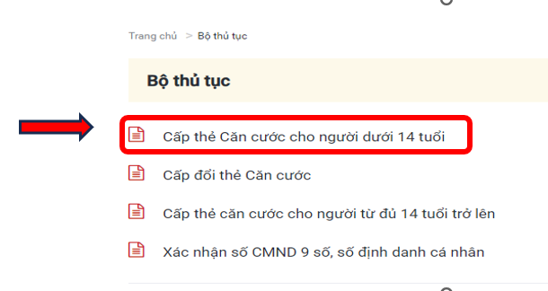Hướng dẫn nộp hồ sơ trực tuyến đề nghị cấp thẻ Căn cước cho trẻ từ 6-14 tuổi- Ảnh 8.