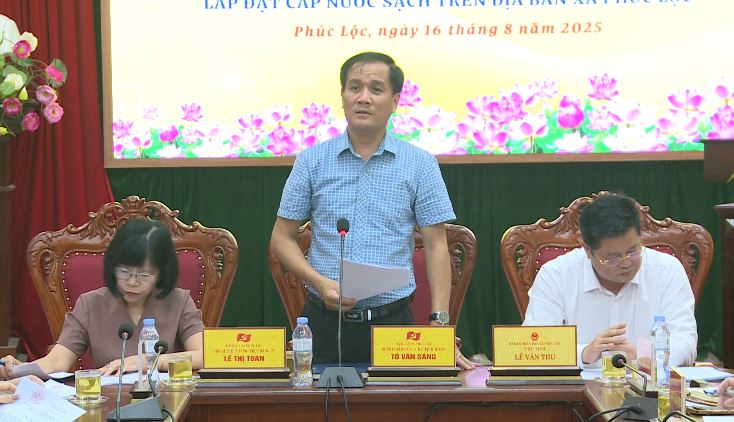 Hội nghị báo cáo thực hiện các nội dung phát triển kinh tế hạ tầng tại xã Phúc Lộc- Ảnh 1.