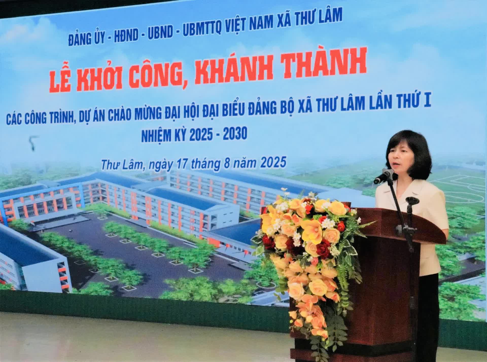 Xã Thư Lâm khánh thành, khởi công các công trình hạ tầng chào mừng Đại hội Đảng bộ xã lần thứ I- Ảnh 4.