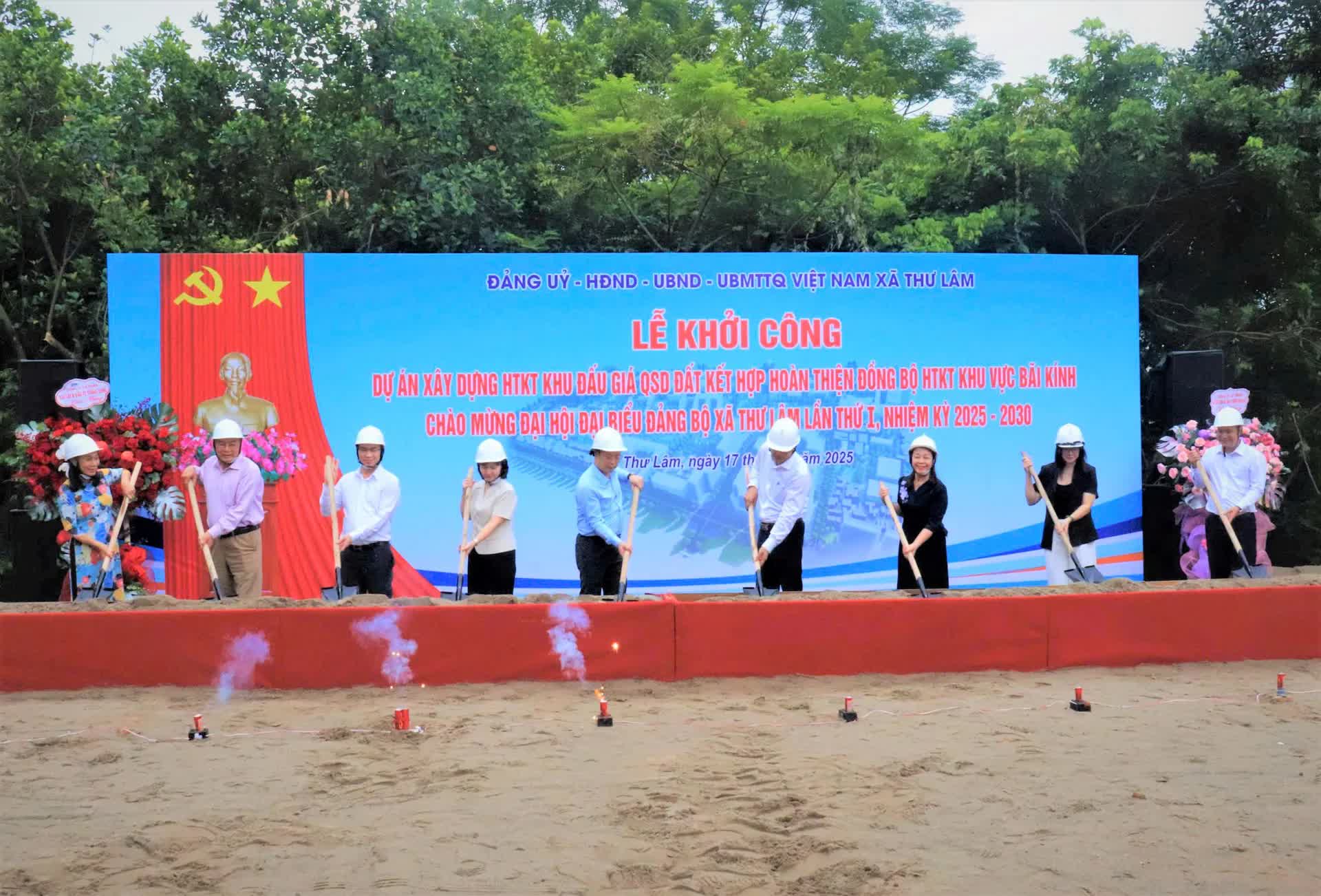 Xã Thư Lâm khánh thành, khởi công các công trình hạ tầng chào mừng Đại hội Đảng bộ xã lần thứ I- Ảnh 5.