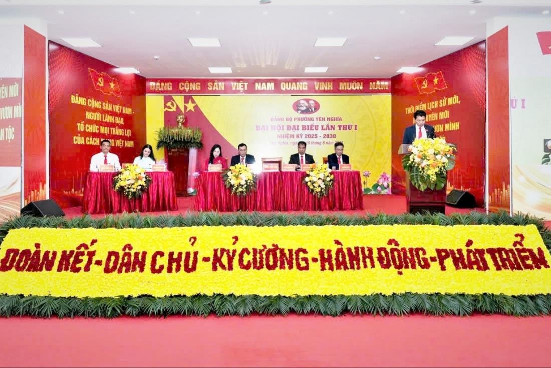 180 đại biểu dự Đại hội Đảng bộ phường Yên Nghĩa lần thứ I- Ảnh 1.