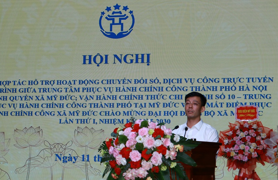 Hội nghị ký kết hợp tác, nâng cao chất lượng dịch vụ công trực tuyến, dịch vụ công toàn trình tại Mỹ Đức- Ảnh 3.