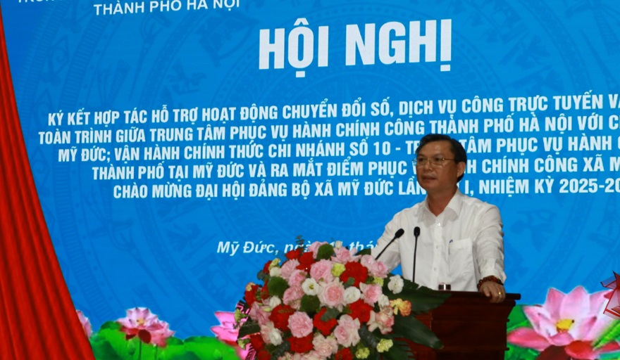 Hội nghị ký kết hợp tác, nâng cao chất lượng dịch vụ công trực tuyến, dịch vụ công toàn trình tại Mỹ Đức- Ảnh 5.