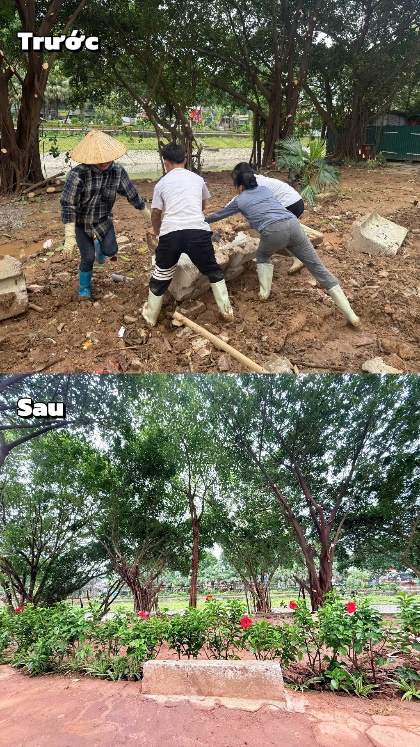 Hội Liên hiệp Phụ nữ phường Yên Hòa triển khai "Ngày chủ nhật xanh - chung tay xây dựng mô hình đoạn đường nở hoa"- Ảnh 1.