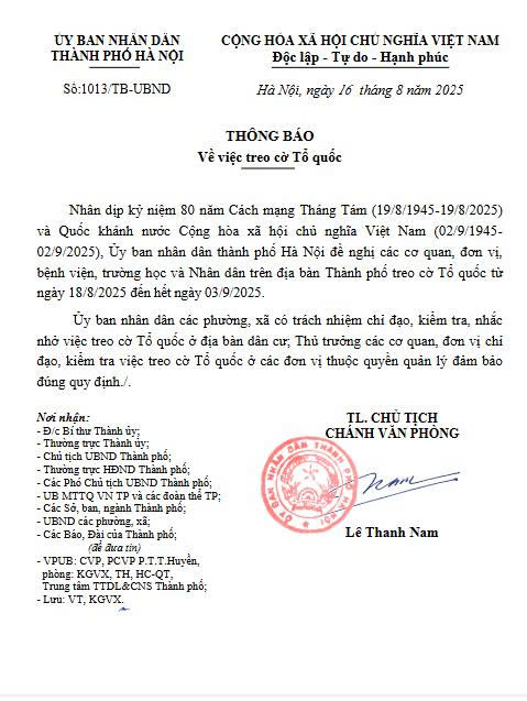 Thông báo treo cờ- Ảnh 1.