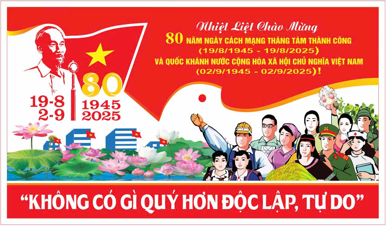 Kỷ niệm 80 năm Cách mạng tháng Tám thành công (19/8/1945 - 19/8/2025) và Quốc khánh nước Cộng hoà xã hội chủ nghĩa Việt Nam (2/9/1945 - 2/9/2025)- Ảnh 1.