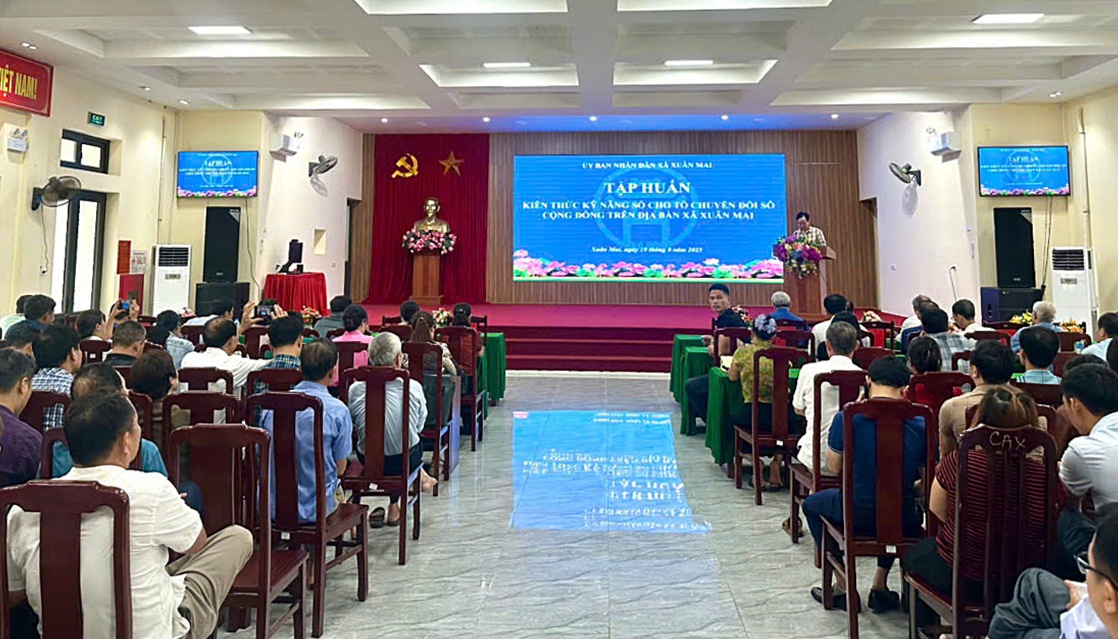 Xã Xuân Mai: Tập huấn kiến thức, kỹ năng số cho thành viên Tổ chuyển đổi số cộng đồng- Ảnh 1.