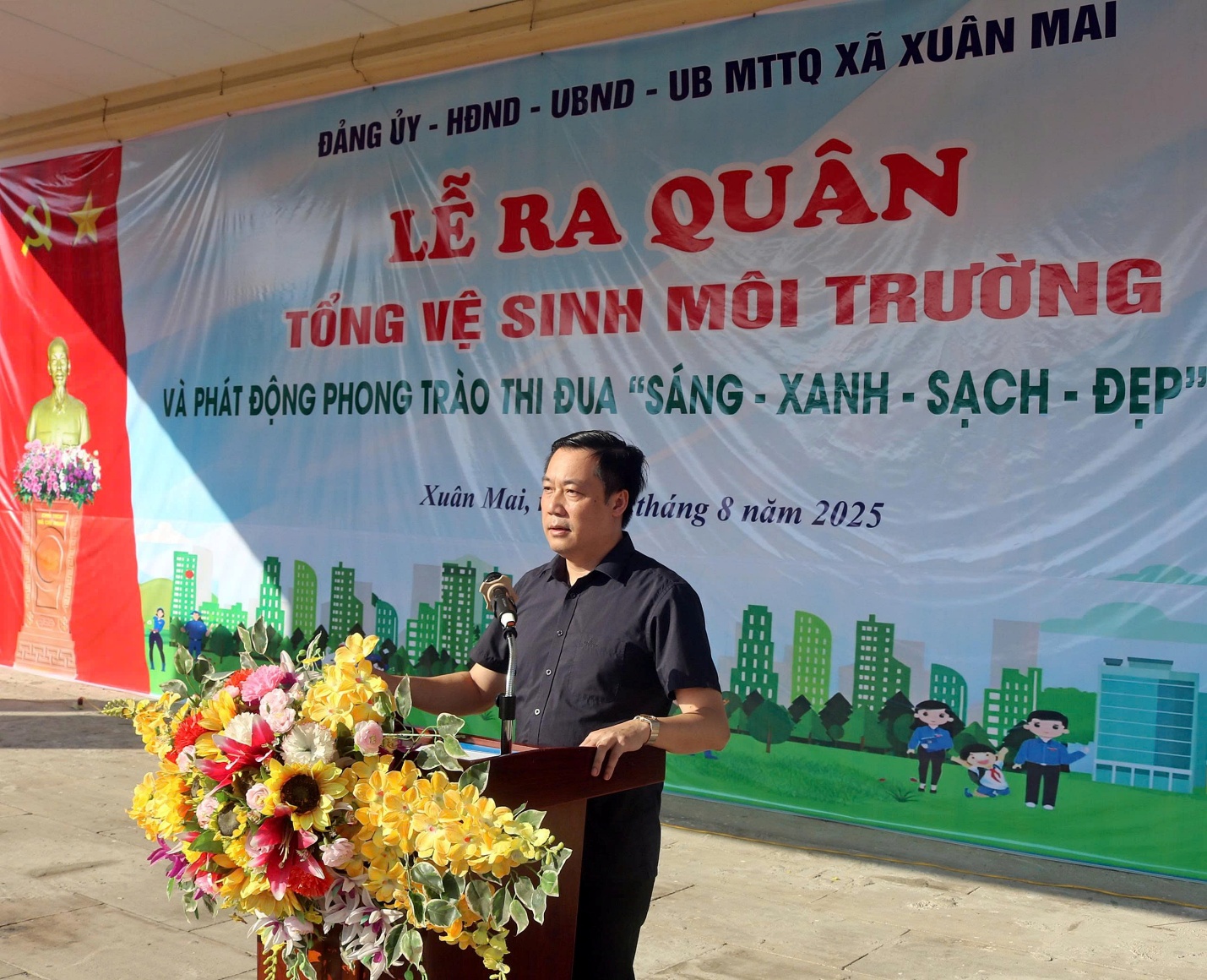 Xuân Mai ra quân tổng VSMT và phát động phong trào thi đua “Sáng - Xanh - Sạch - Đẹp”- Ảnh 5.
