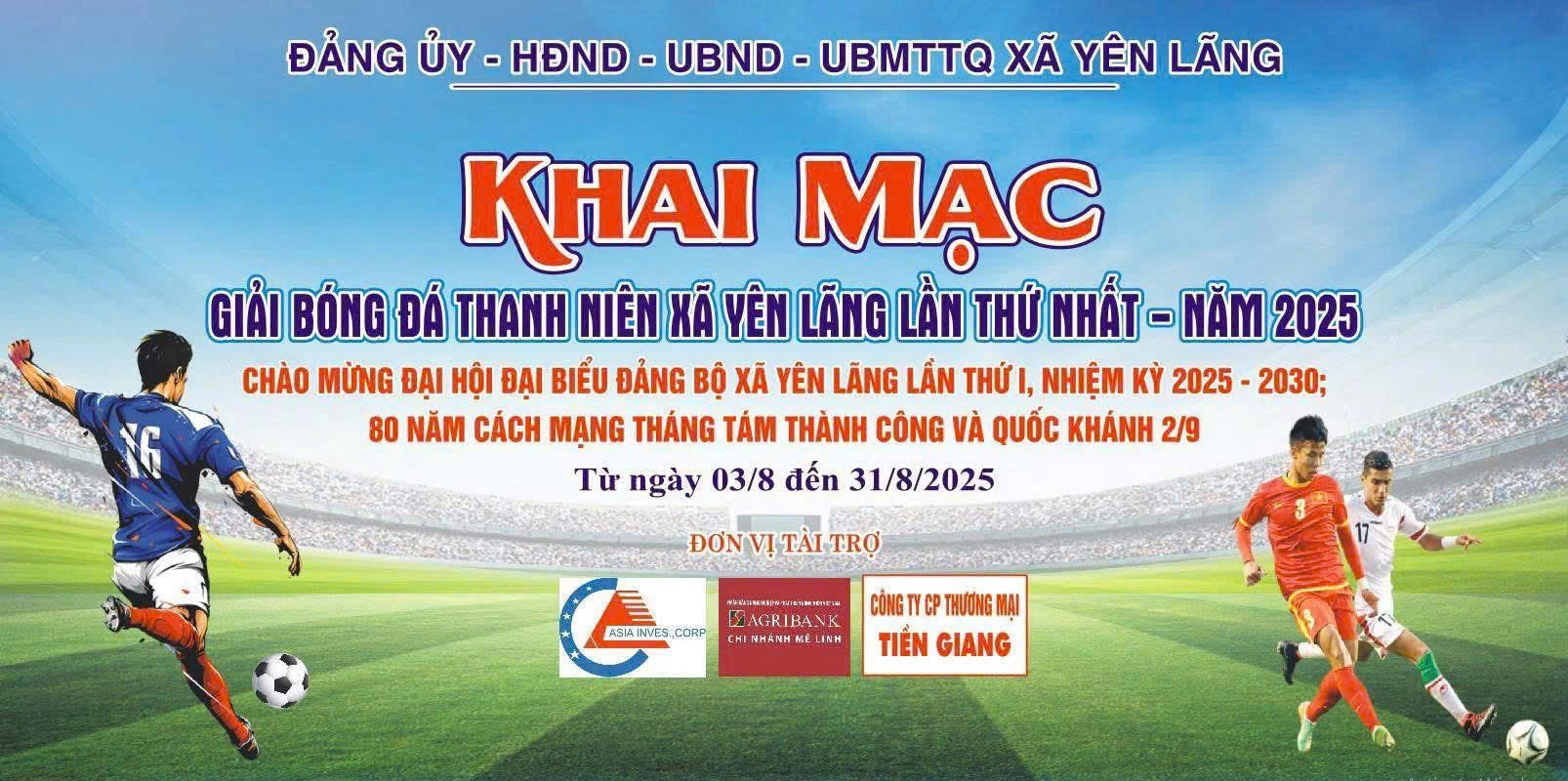 SÔI NỔI GIẢI BÓNG ĐÁ THANH NIÊN XÃ YÊN LÃNG LẦN THỨ NHẤT- Ảnh 1.