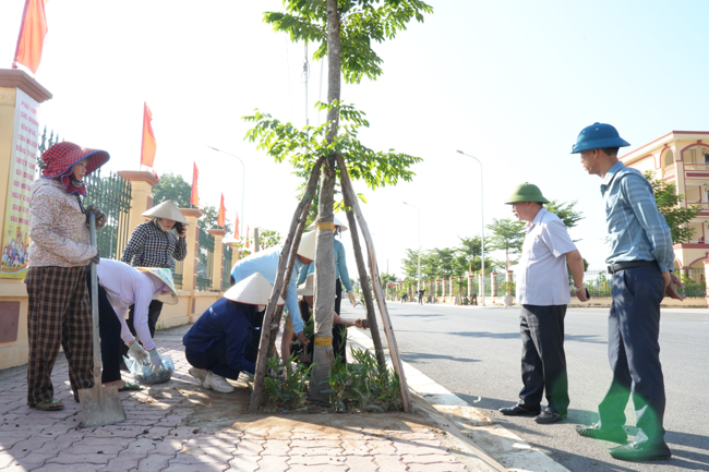 Sôi nổi đợt cao điểm ra quân vệ sinh môi trường, chỉnh trang cảnh quan ở xã Hạ Bằng- Ảnh 3.