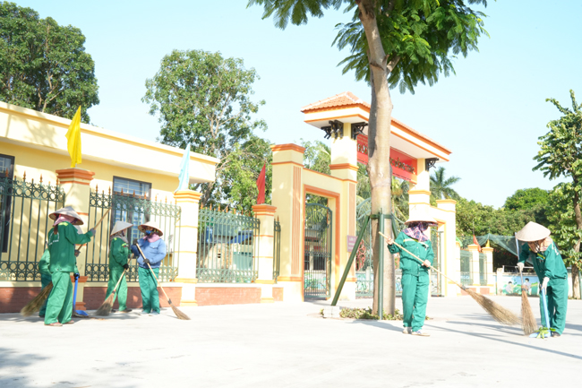 Sôi nổi đợt cao điểm ra quân vệ sinh môi trường, chỉnh trang cảnh quan ở xã Hạ Bằng- Ảnh 6.