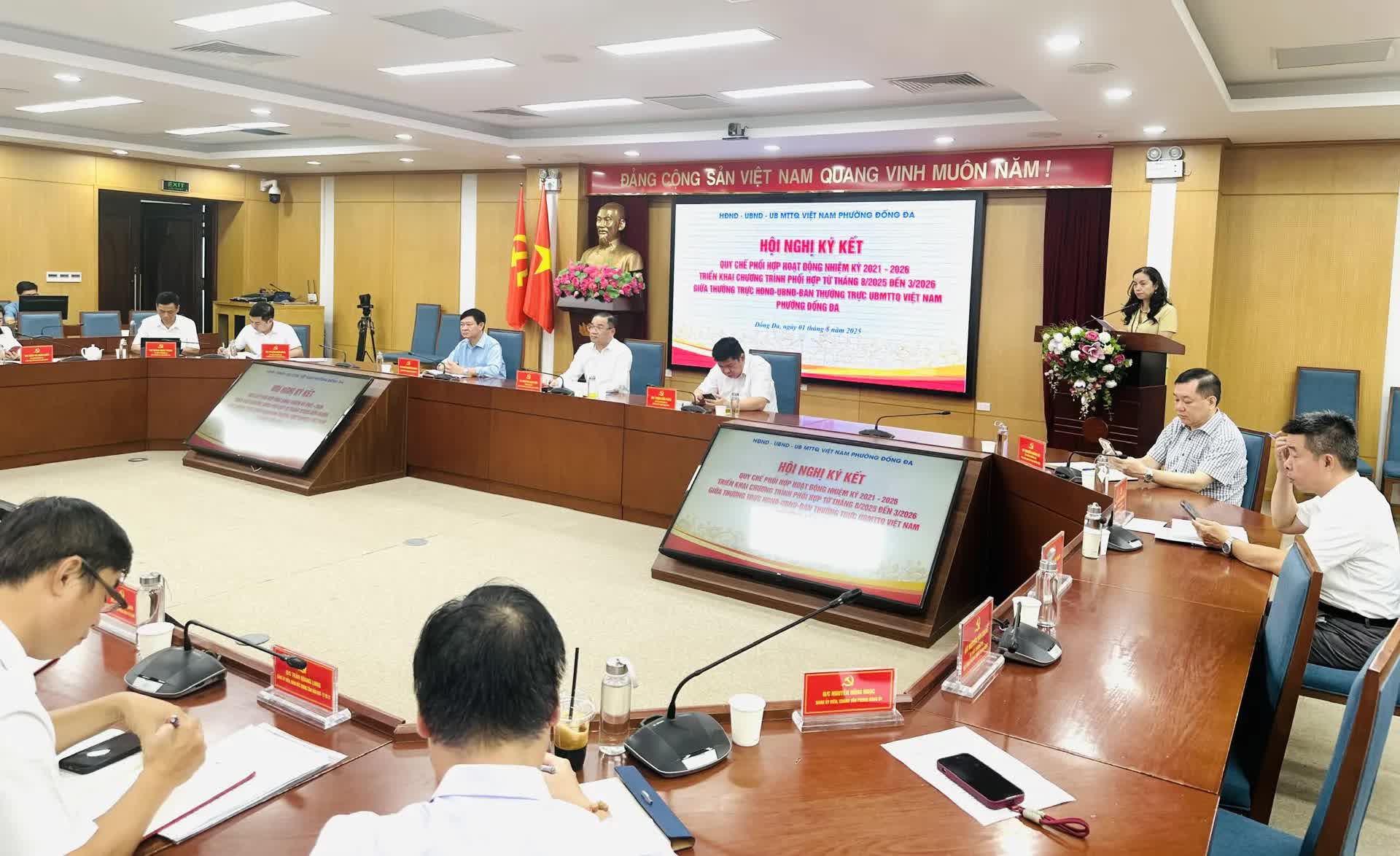 Ba cơ quan phường Đống Đa ký quy chế phối hợp trong giai đoạn mới- Ảnh 3.