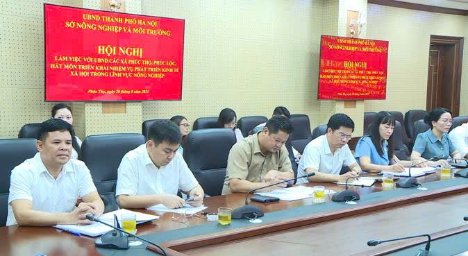 Sở Nông nghiệp và Môi trường Hà Nội làm việc với UBND các xã Phúc Thọ, Phúc Lộc và Hát Môn về lĩnh vực Nông nghiệp năm 2025- Ảnh 8.