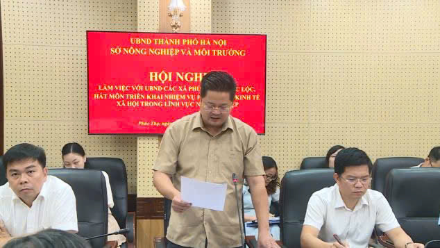 Sở Nông nghiệp và Môi trường Hà Nội làm việc với UBND các xã Phúc Thọ, Phúc Lộc và Hát Môn về lĩnh vực Nông nghiệp năm 2025- Ảnh 3.