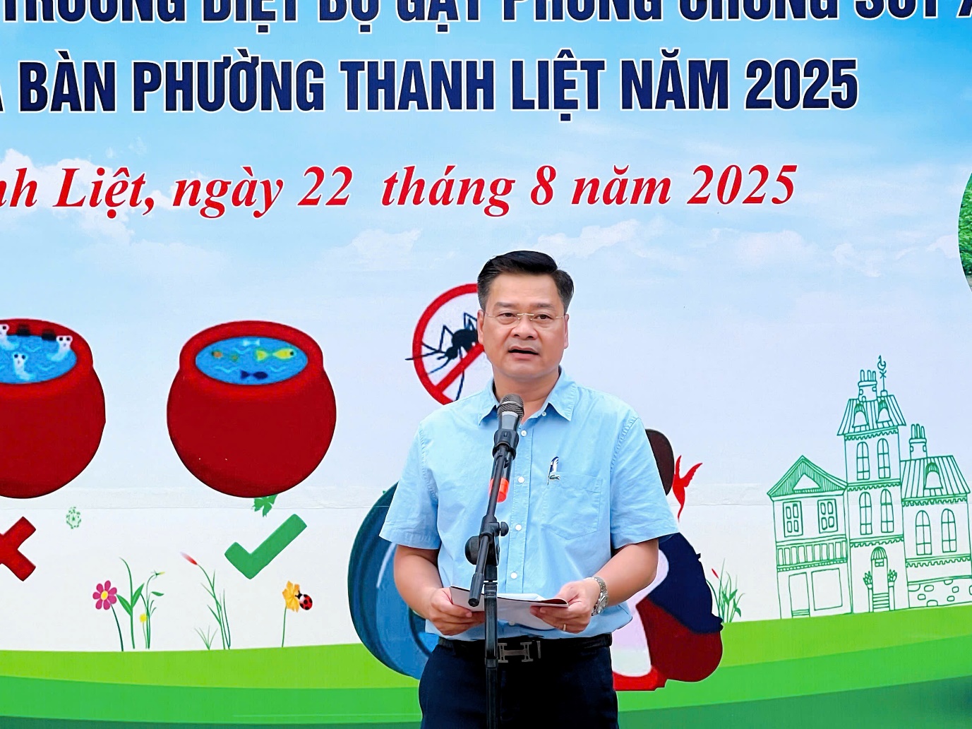 Phường Thanh Liệt: Phát động chiến dịch tổng vệ sinh môi trường, diệt bọ gậy phòng chống sốt xuất huyết- Ảnh 4.
