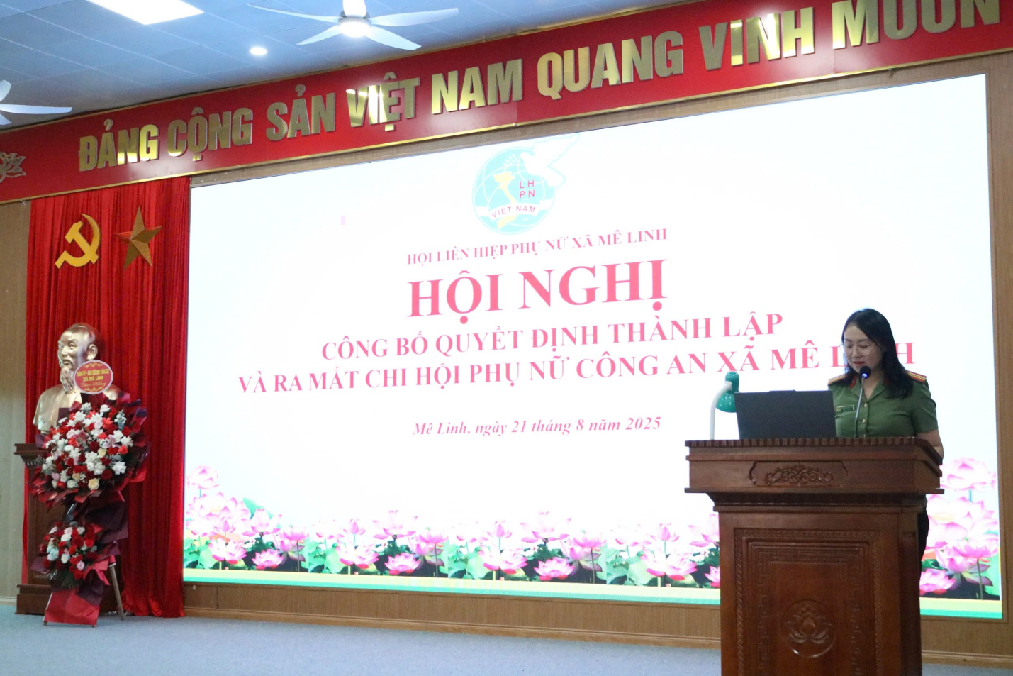 Hội Liên hiệp phụ nữ xã Mê Linh: Ra mắt Chi hội Phụ nữ Công an xã, tập huấn công tác Hội- Ảnh 3.