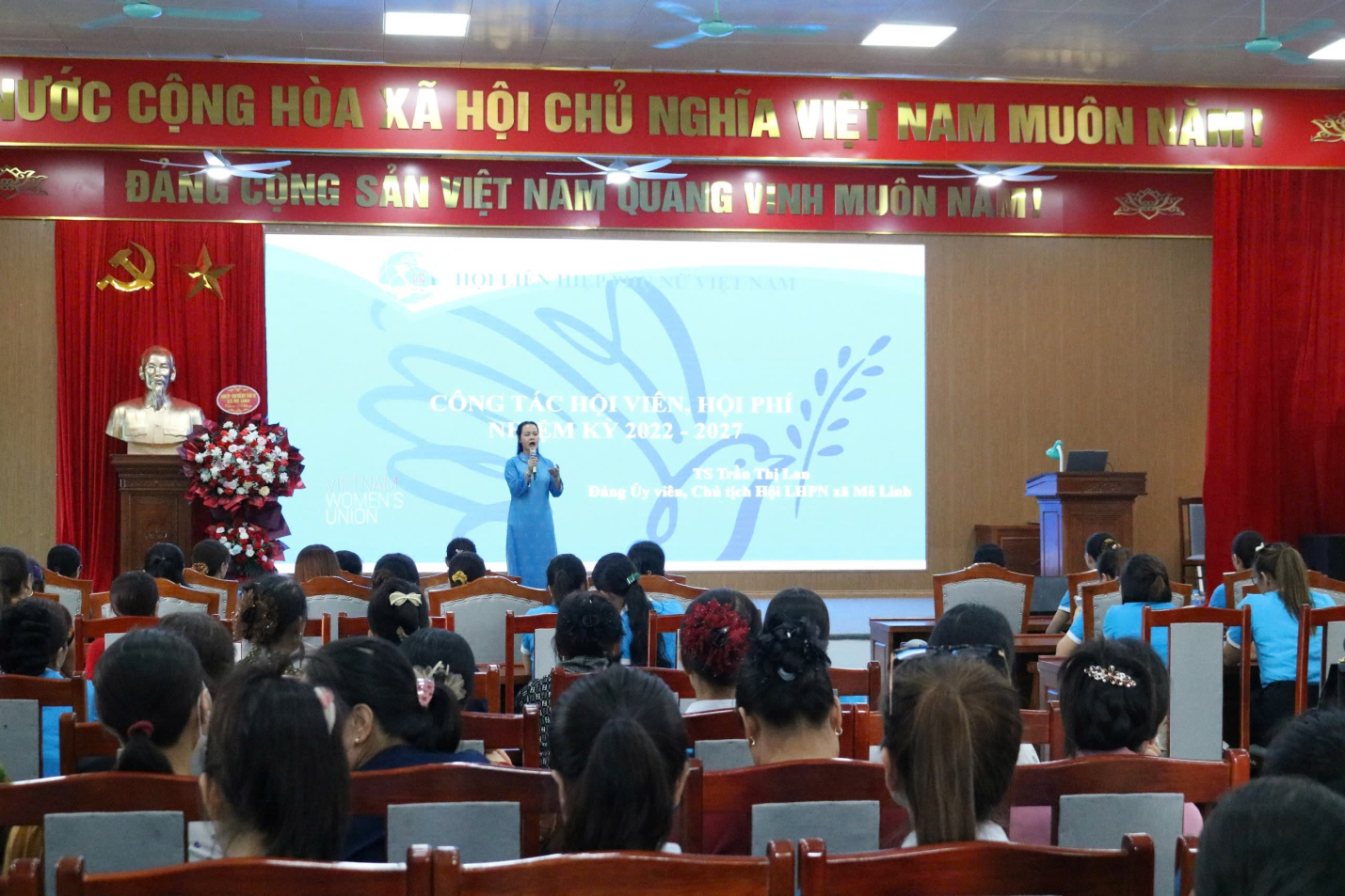 Hội Liên hiệp phụ nữ xã Mê Linh: Ra mắt Chi hội Phụ nữ Công an xã, tập huấn công tác Hội- Ảnh 5.