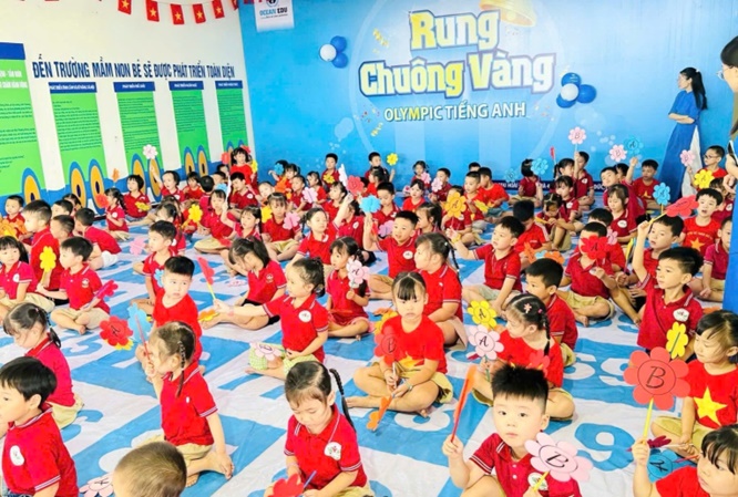 Trường Mầm Non Đức Thượng tổ chức hội thi Rung chuông vàng Olympic Tiếng Anh- Ảnh 2.