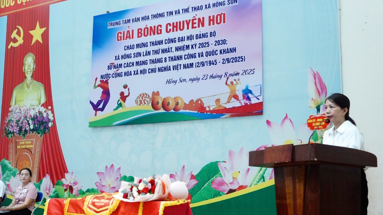 Hồng Sơn tổ chức giải bóng chuyền hơi nam, nữ chào mừng thành công Đại hội Đại biểu Đảng bộ xã và các ngày lễ lớn của đất nước- Ảnh 3.