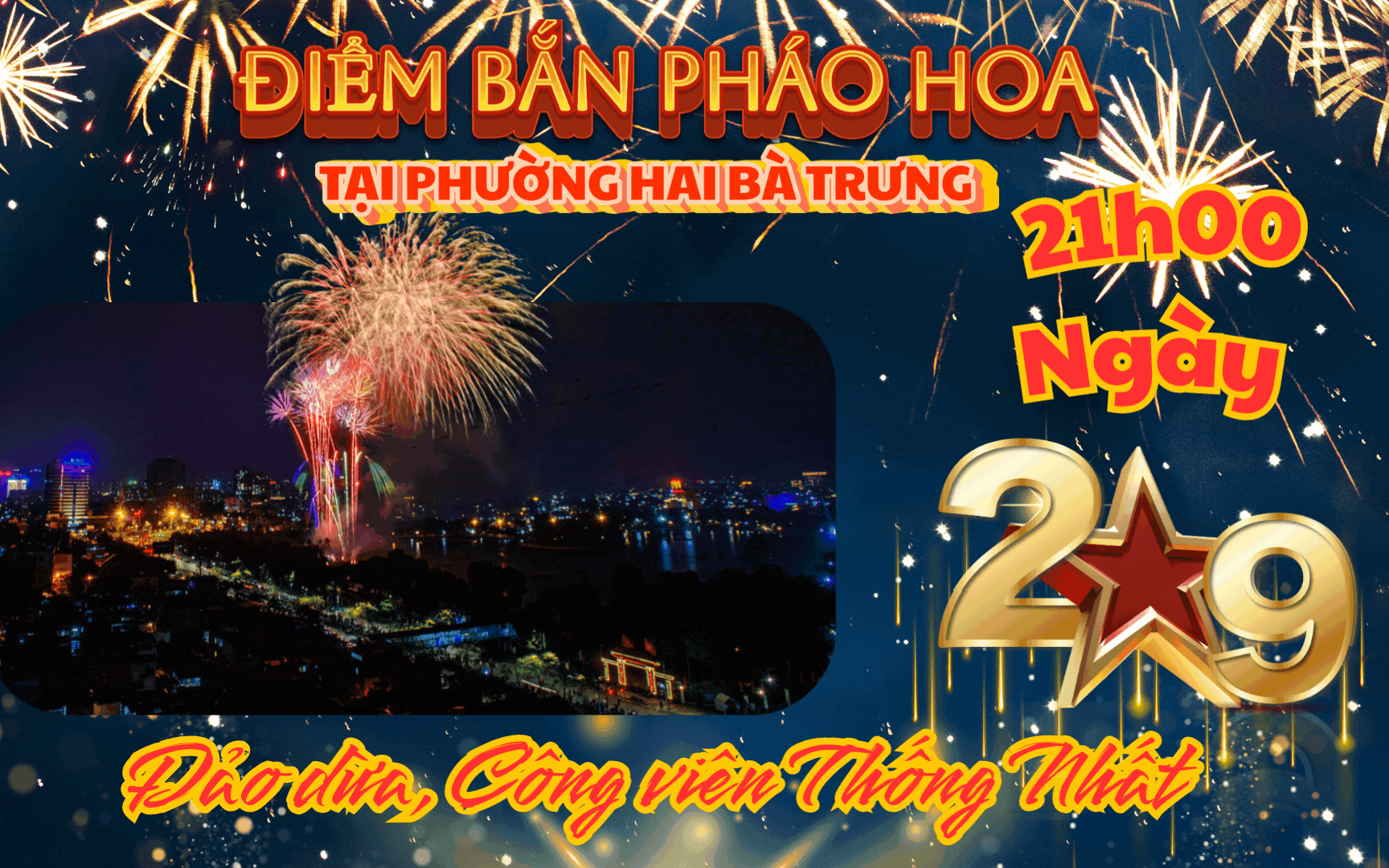 Hà Nội tổ chức 6 trận địa bắn pháo hoa chào mừng 80 năm Quốc khánh 2-9