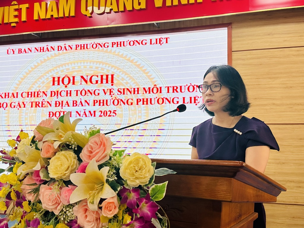 PHƯỜNG PHƯƠNG LIỆT TỔ CHỨC HỘI NGHỊ TRIỂN KHAI CHIẾN DỊCH TỔNG VỆ SINH MÔI TRƯỜNG, DIỆT BỌ GẬY TRÊN ĐỊA BÀN- Ảnh 3.