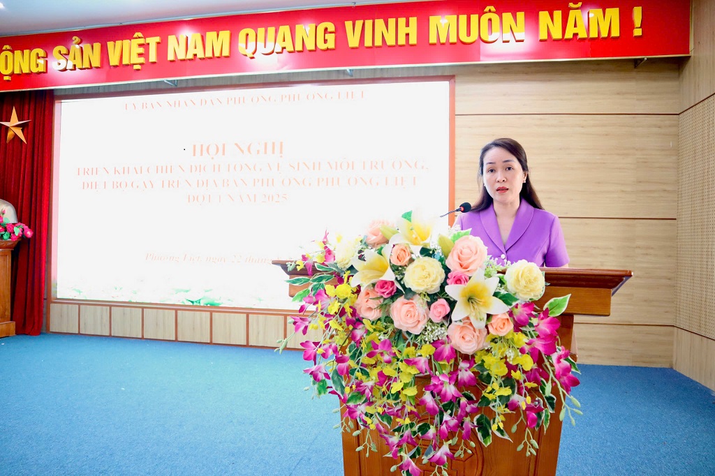 PHƯỜNG PHƯƠNG LIỆT TỔ CHỨC HỘI NGHỊ TRIỂN KHAI CHIẾN DỊCH TỔNG VỆ SINH MÔI TRƯỜNG, DIỆT BỌ GẬY TRÊN ĐỊA BÀN- Ảnh 4.