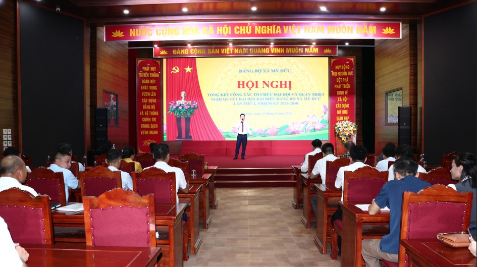 Đảng bộ xã Mỹ Đức tổng kết công tác tổ chức Đại hội và quán triệt Nghị quyết Đại hội đại biểu Đảng bộ xã khóa I- Ảnh 1.