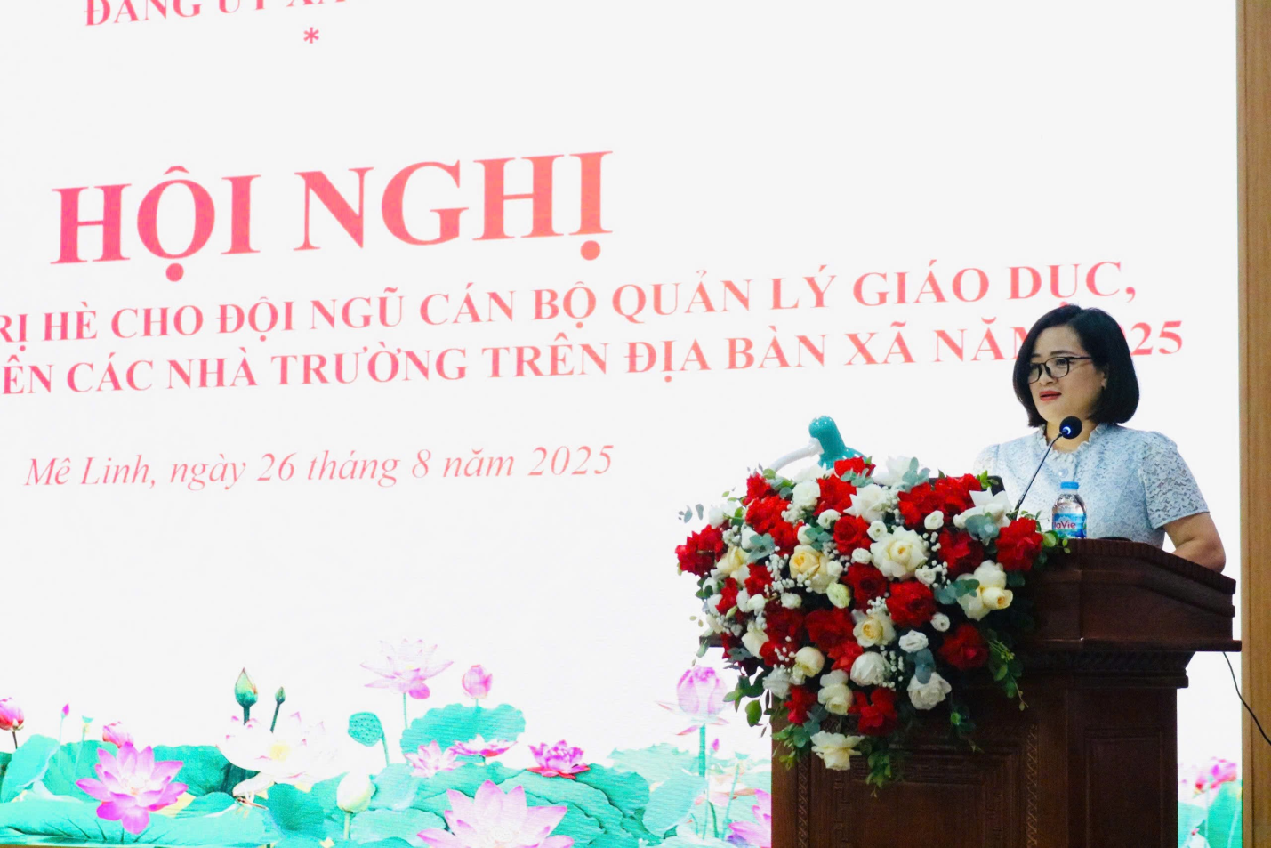 Mê Linh: Gần 300 cán bộ quản lý giáo dục, giáo viên, nhân viên các nhà trường tham gia học tập chính trị hè năm 2025- Ảnh 1.