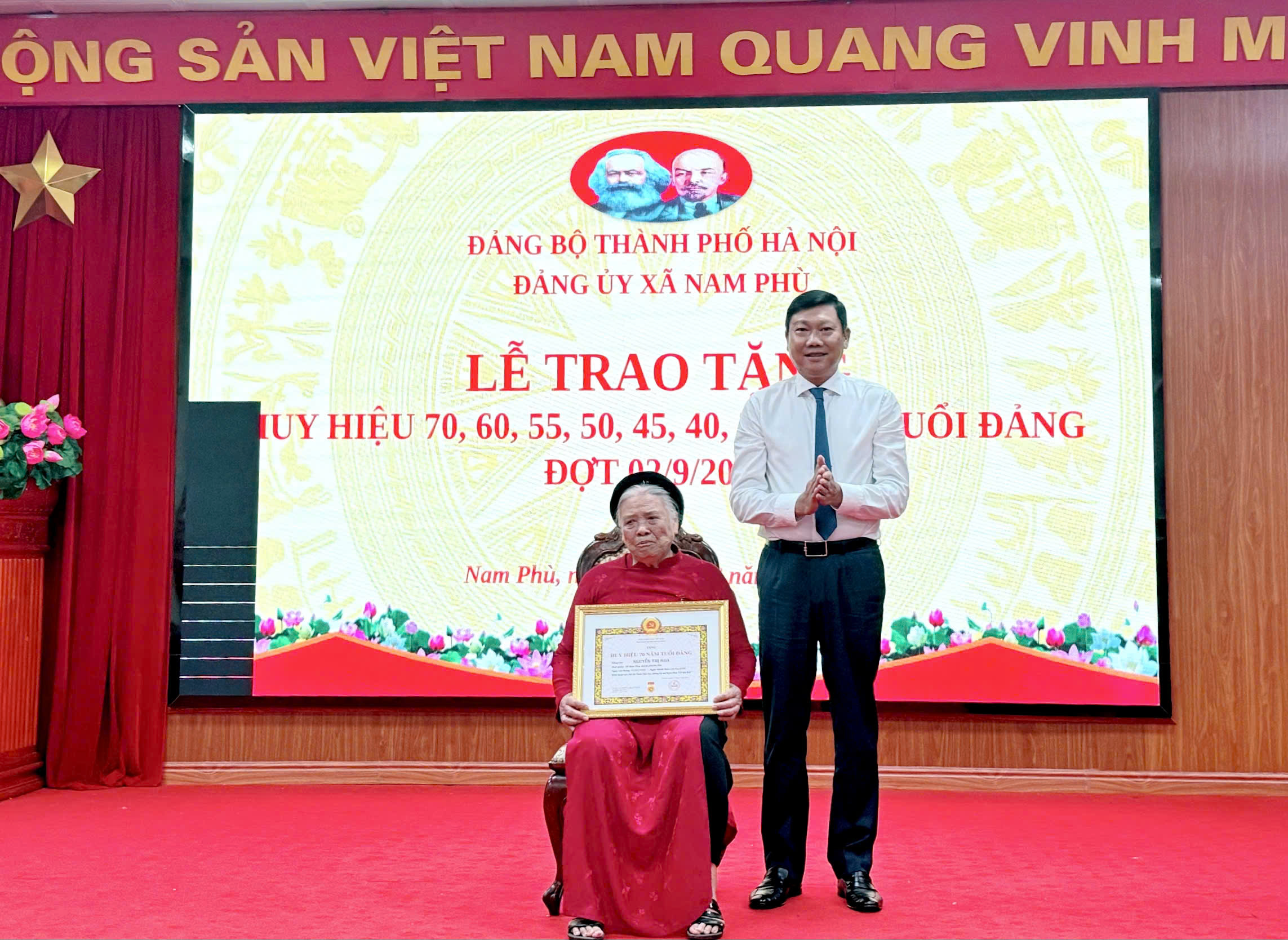 Đảng viên lão thành xã Nam Phù tự hào sống trọn với lời thề trước Đảng