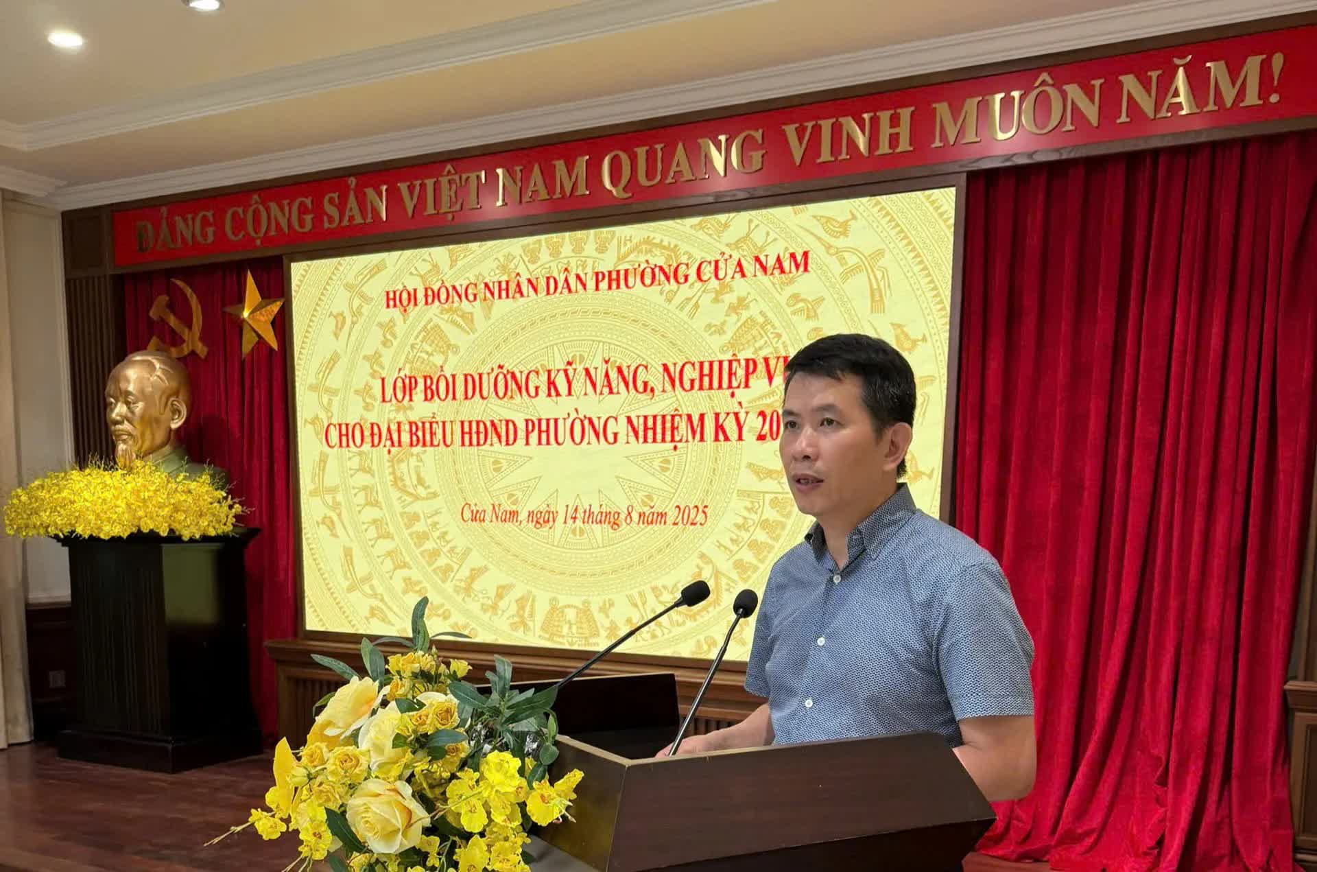 Phường Cửa Nam tổ chức tập huấn nâng cao kiến thức kỹ năng cho đại biểu hội đồng nhân dân- Ảnh 1.