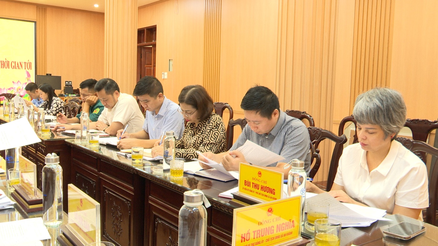 UBND xã An Khánh nghe báo cáo một số nhiệm vụ trọng tâm thời gian tới- Ảnh 3.