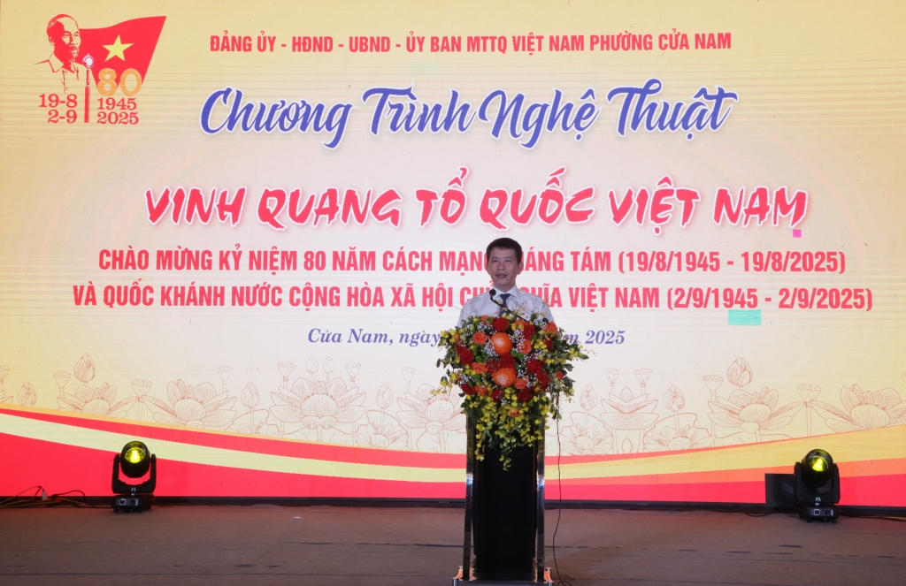 Phường Cửa Nam tổ chức văn nghệ chào mừng ngày lễ lớn của đất nước- Ảnh 2.