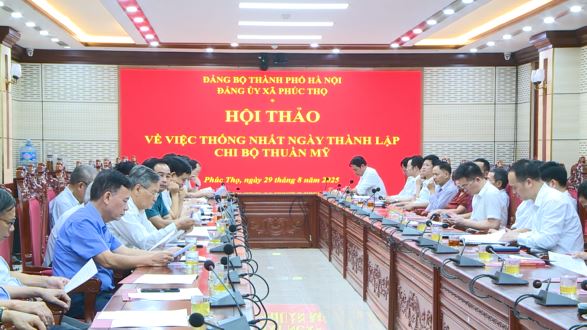 Hội thảo thống nhất Ngày thành lập Chi bộ Thuần Mỹ- Ảnh 7.