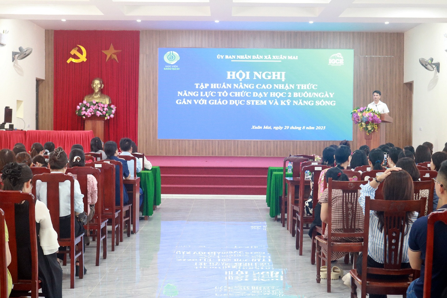 Xã Xuân Mai tổ chức hội nghị tập huấn nâng cao năng lực dạy học 2 buổi/ngày gắn với giáo dục STEM và kỹ năng sống- Ảnh 3.