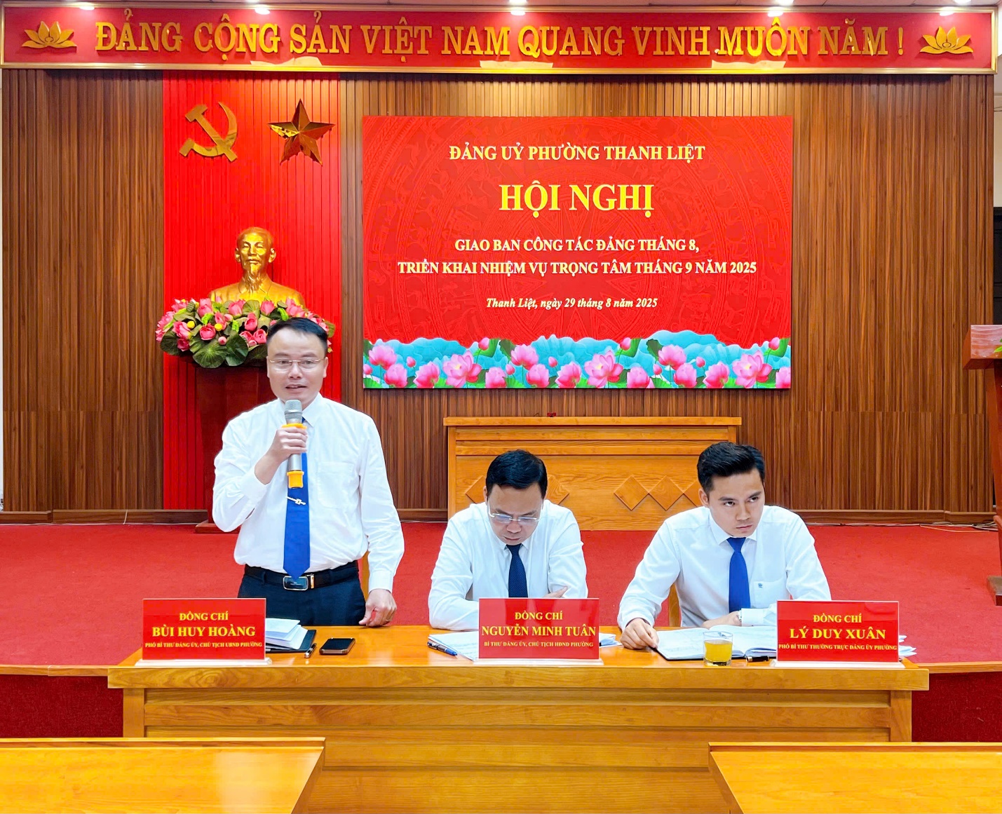 Đảng ủy phường Thanh Liệt tổ chức Hội nghị giao ban công tác Đảng tháng 8, triển khai nhiệm vụ trọng tâm tháng 9/2025- Ảnh 5.