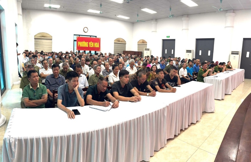 Phát huy vai trò của lực lượng tham gia bảo vệ an ninh trật tự ở cơ sở trên địa bàn phường Yên Hòa.- Ảnh 1.