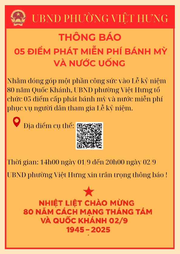 THÔNG BÁO: Điểm phát nước uống và bánh mỳ miễn phí- Ảnh 1.