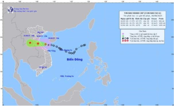 Tin bão khẩn cấp - Cơn bão số 6- Ảnh 1.