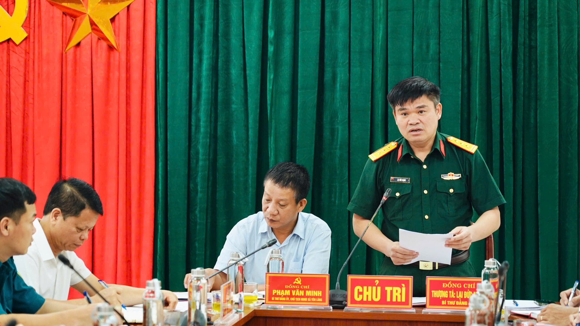 Hội nghị phối hợp hiệp đồng thực hiện nhiệm vụ quân sự - quốc phòng tại xã Yên Lãng- Ảnh 3.