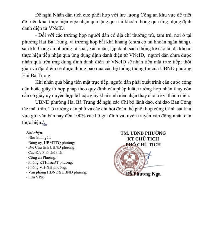 Phường Hai Bà Trưng: Thông báo về việc nhận quà nhân dịp kỷ niệm 80 năm Cách mạng tháng Tám và Quốc khánh 2/9.- Ảnh 2.