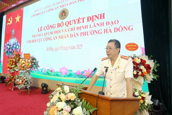 Thành lập Chi hội Cựu Công an nhân dân phường Hà Đông- Ảnh 6.