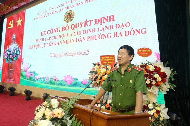 Thành lập Chi hội Cựu Công an nhân dân phường Hà Đông- Ảnh 4.