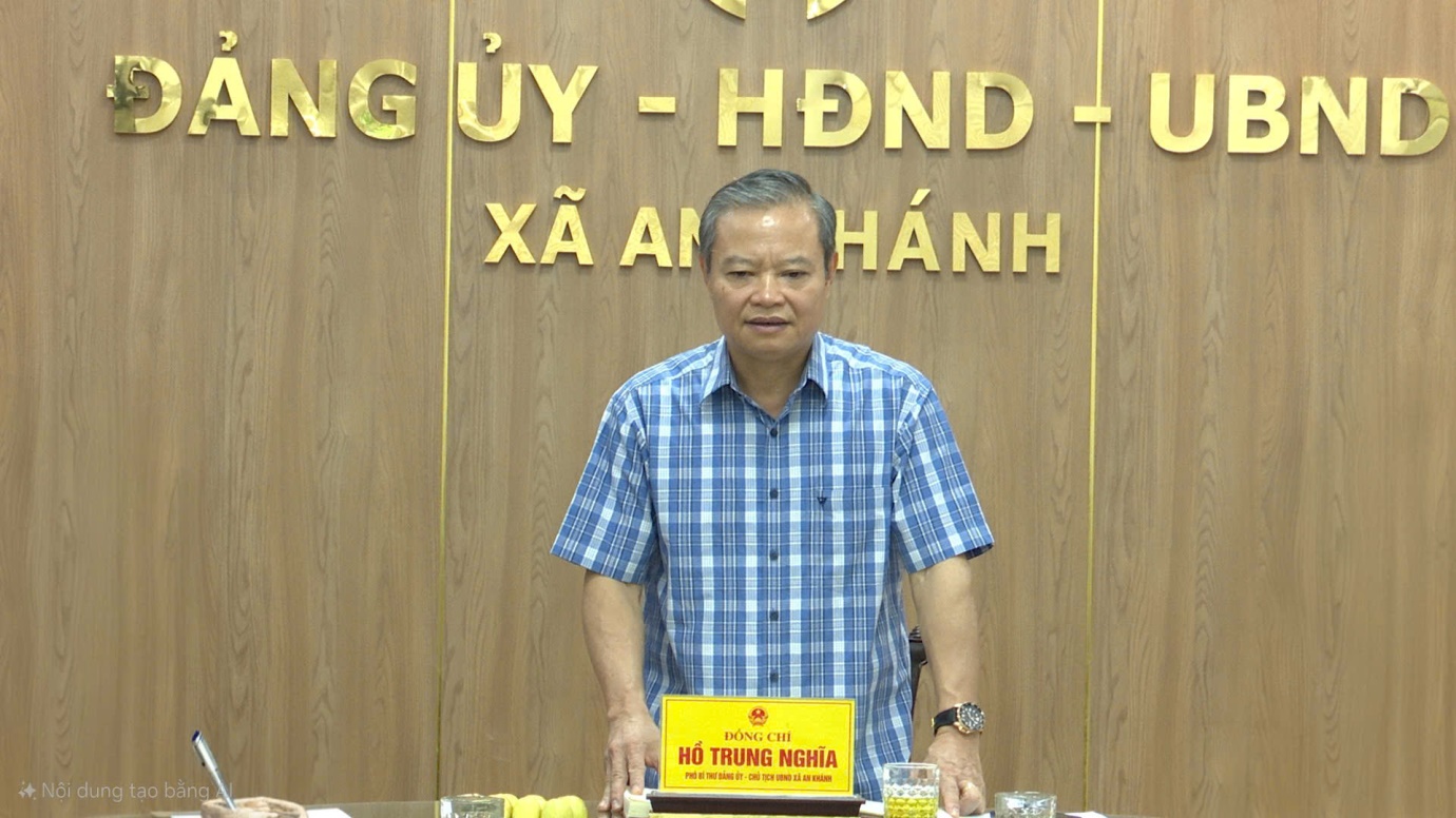 Đồng chí Hồ Trung Nghĩa - Phó Bí thư Đảng ủy, Chủ tịch UBND xã An Khánh làm việc với Phòng Văn hóa - Xã hội- Ảnh 7.