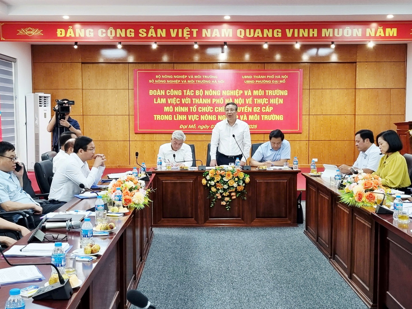 Đoàn công tác Bộ Nông nghiệp và Môi trường làm việc với Thành phố Hà Nội về thực hiện mô hình 02 cấp trong lĩnh vực nông nghiệp và môi trường tại phường Đại Mỗ- Ảnh 5.